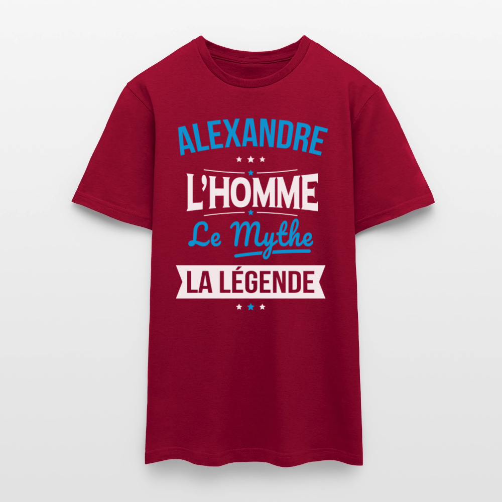 T-shirt Homme - Alexandre - l'Homme - le Mythe - la Légende - rouge brique