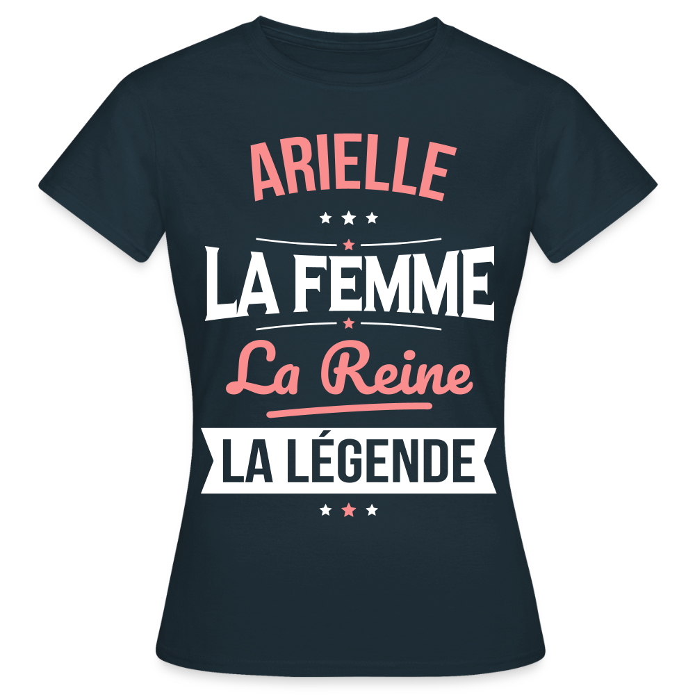 T-shirt Femme - Arielle - la Femme - la Reine - la Légende - marine