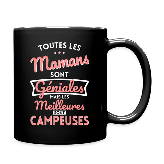 Mug uni - Mamans géniales - Les meilleures sont campeuses - noir