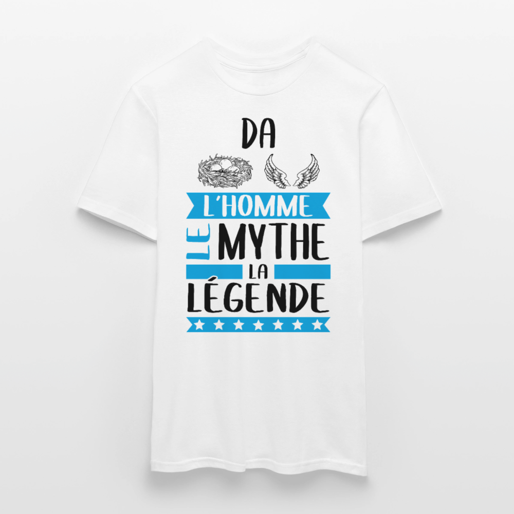 T-shirt homme coloris clair Daniel rébus – L’homme, le mythe, la légende - blanc