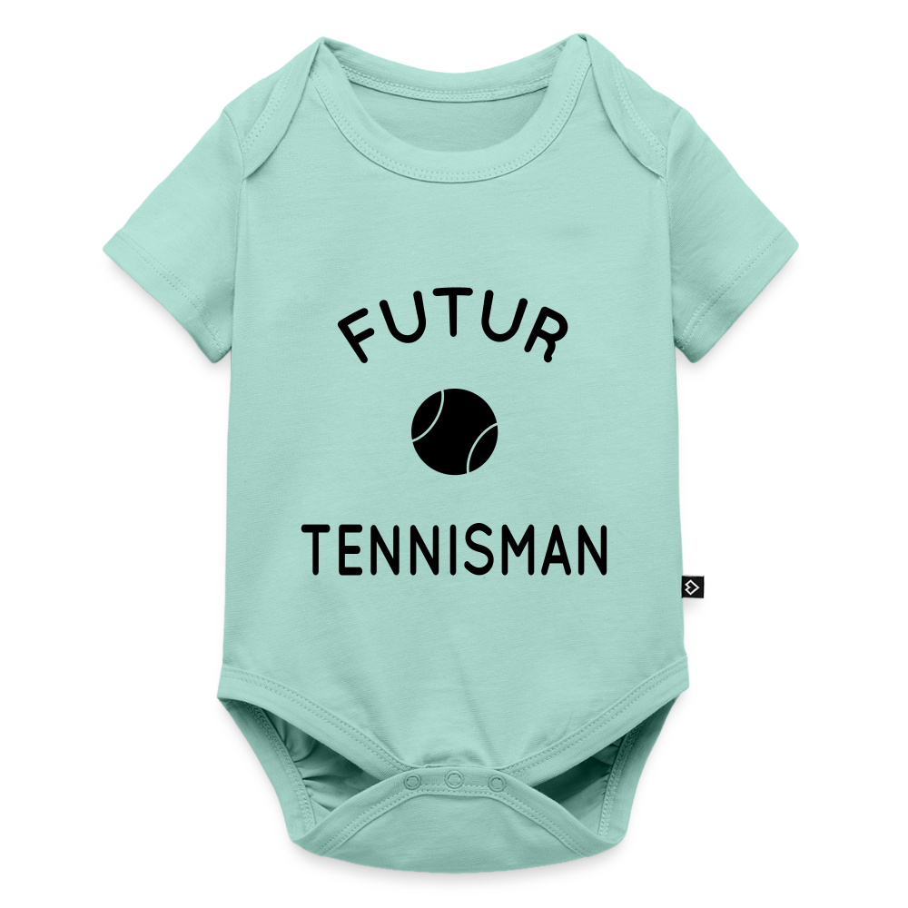 Body Bébé bio manches courtes - Futur tennisman - menthe 