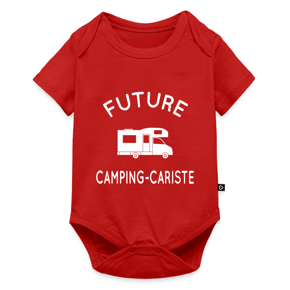 Body Bébé bio manches courtes - Future camping-cariste - rouge