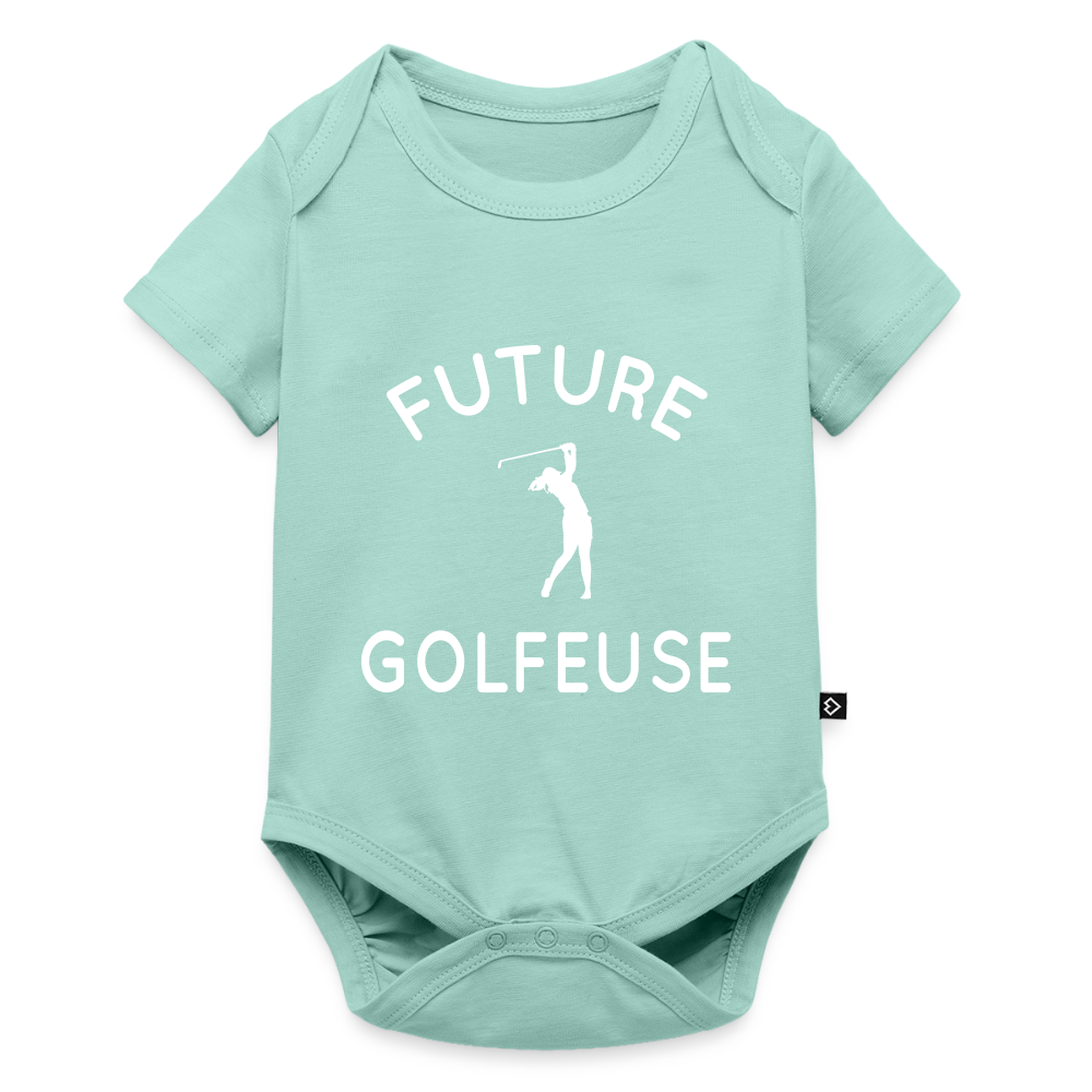 Body Bébé bio manches courtes - Future golfeuse - menthe 