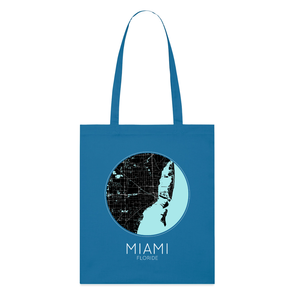 Tote Bag Miami Bio – Plan de Miami - bleu royal