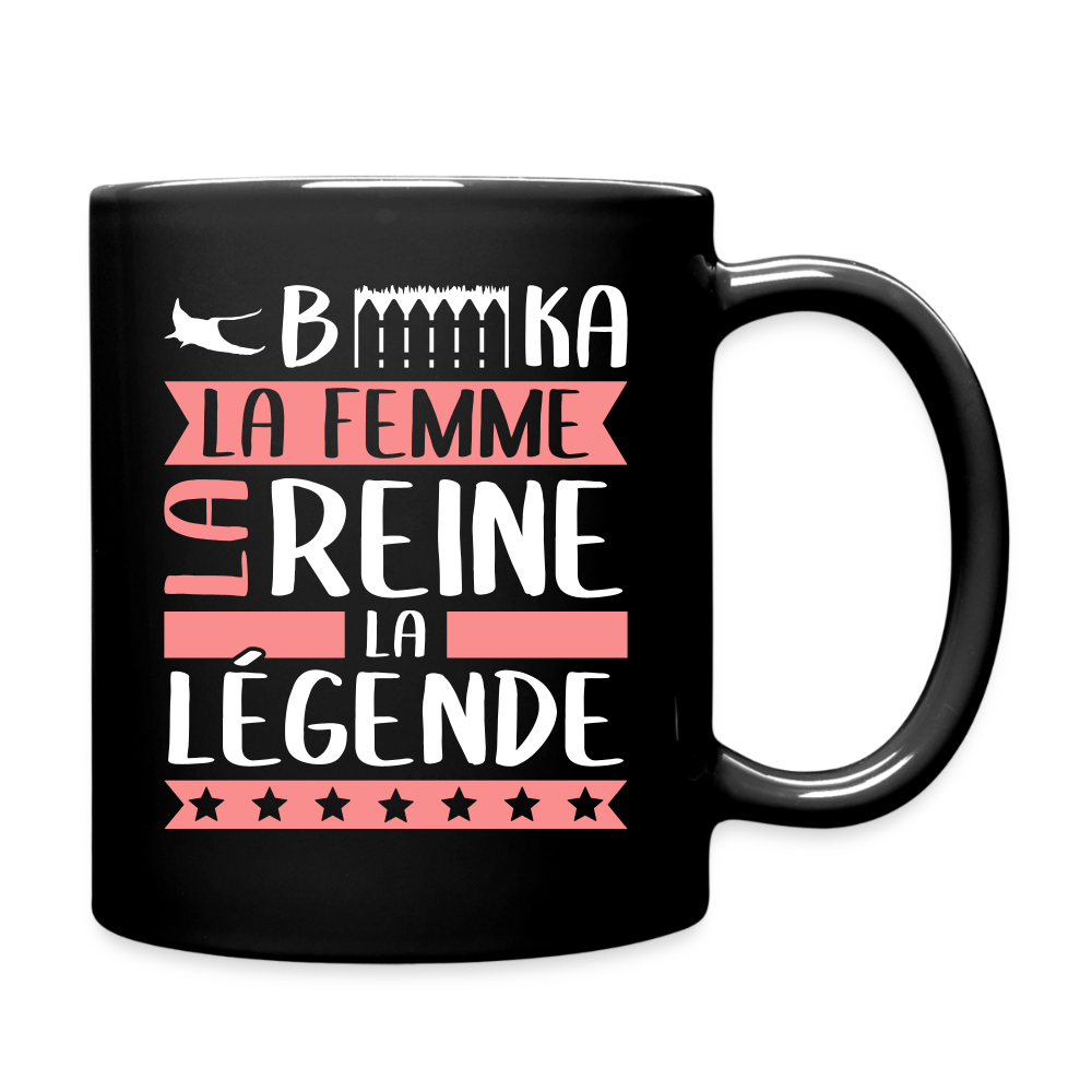 Mug uni Rébecca rébus – La femme, la reine, la légende - noir