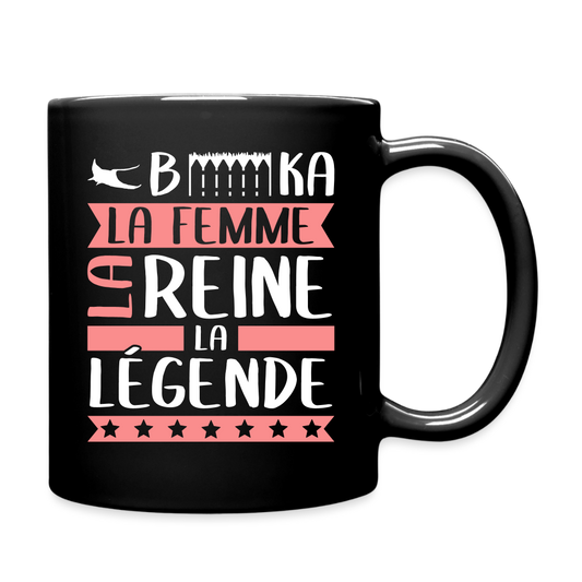 Mug uni Rébecca rébus – La femme, la reine, la légende - noir