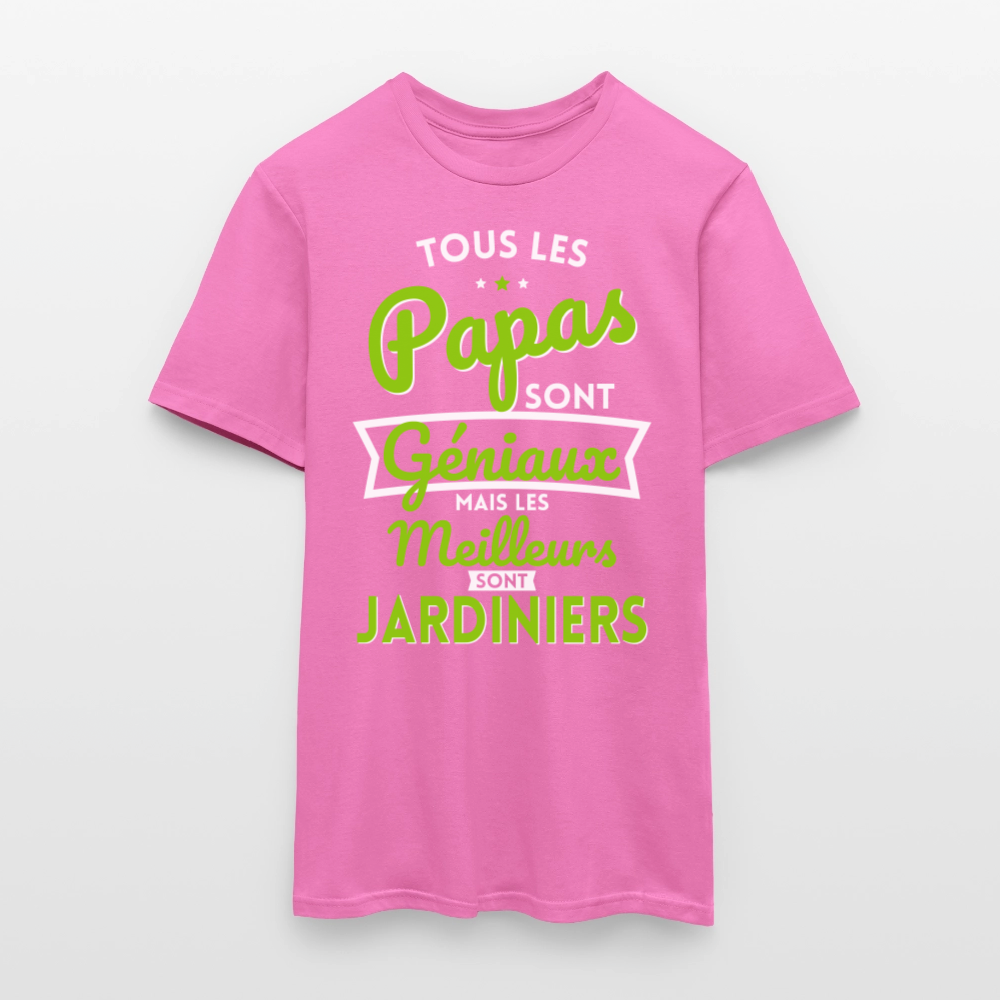 T-shirt Homme - Papas géniaux - Les meilleurs sont jardiniers - rose