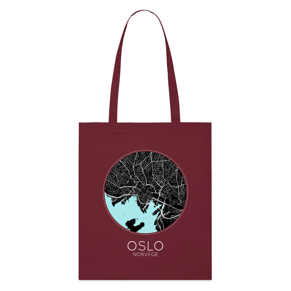 Tote Bag Oslo Bio – Plan d’Oslo - bordeaux