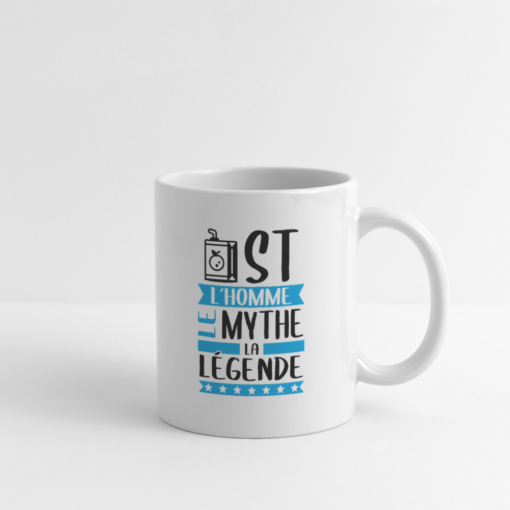 Mug blanc Juste rébus – L’homme, le mythe, la légende - blanc