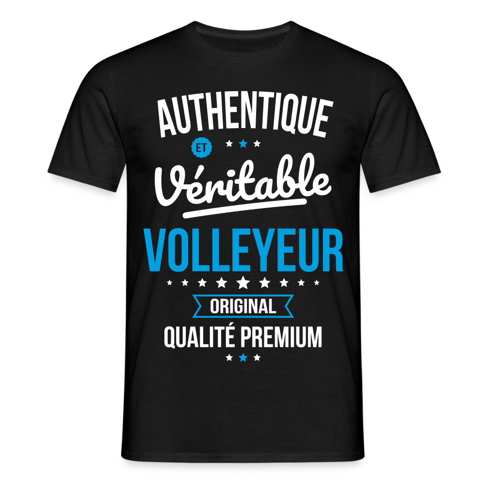 T-shirt Homme - Authentique et véritable Volleyeur - noir