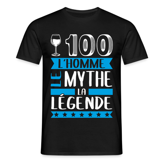 T-shirt homme Vincent rébus – L’homme, le mythe, la légende - noir