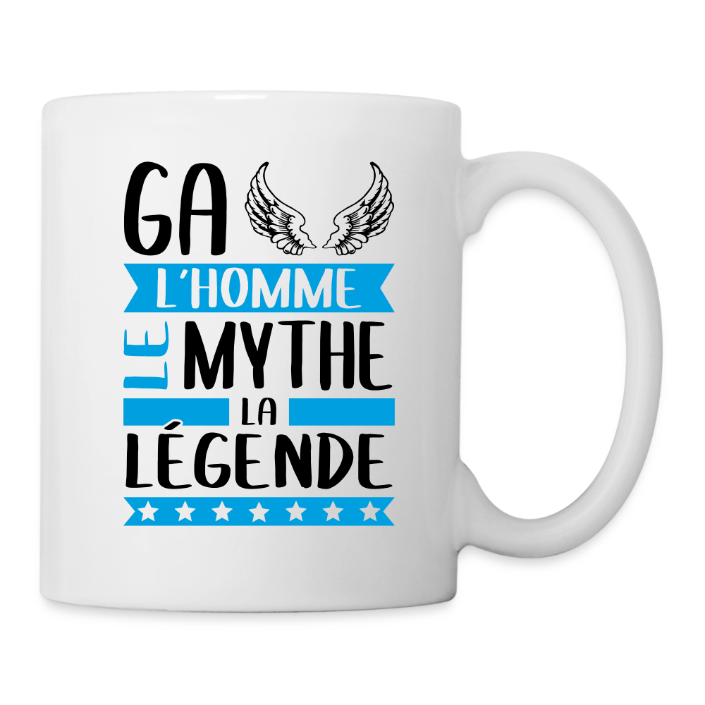 Mug blanc Gaël rébus – L’homme, le mythe, la légende - blanc