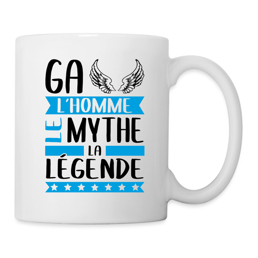 Mug blanc Gaël rébus – L’homme, le mythe, la légende - blanc