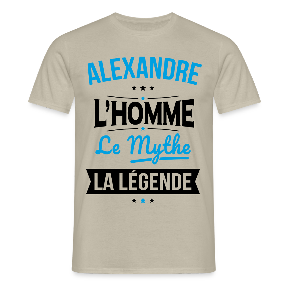 T-shirt Homme - Alexandre - l'Homme - le Mythe - la Légende - beige sable