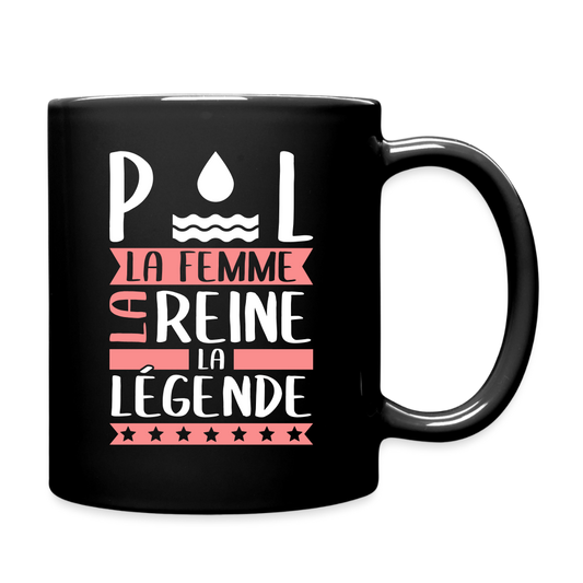 Mug uni Paule rébus – La femme, la reine, la légende - noir