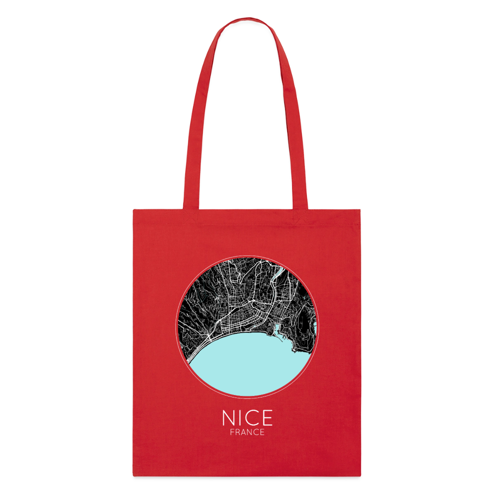Tote Bag Nice Bio – Plan de Nice - rouge