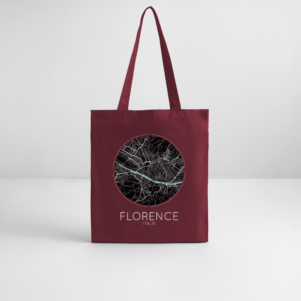 Tote Bag Florence Bio – Plan de Florence - bordeaux