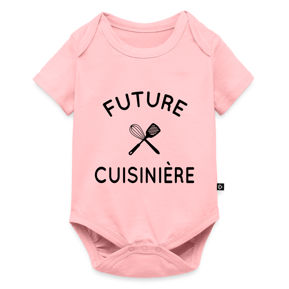 Body Bébé bio manches courtes - Future cuisinière - rose