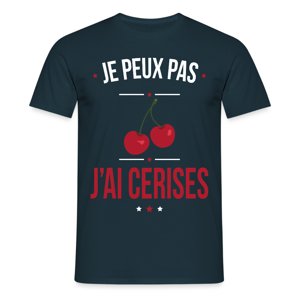 T-shirt Homme - Je peux pas j'ai cerises - marine
