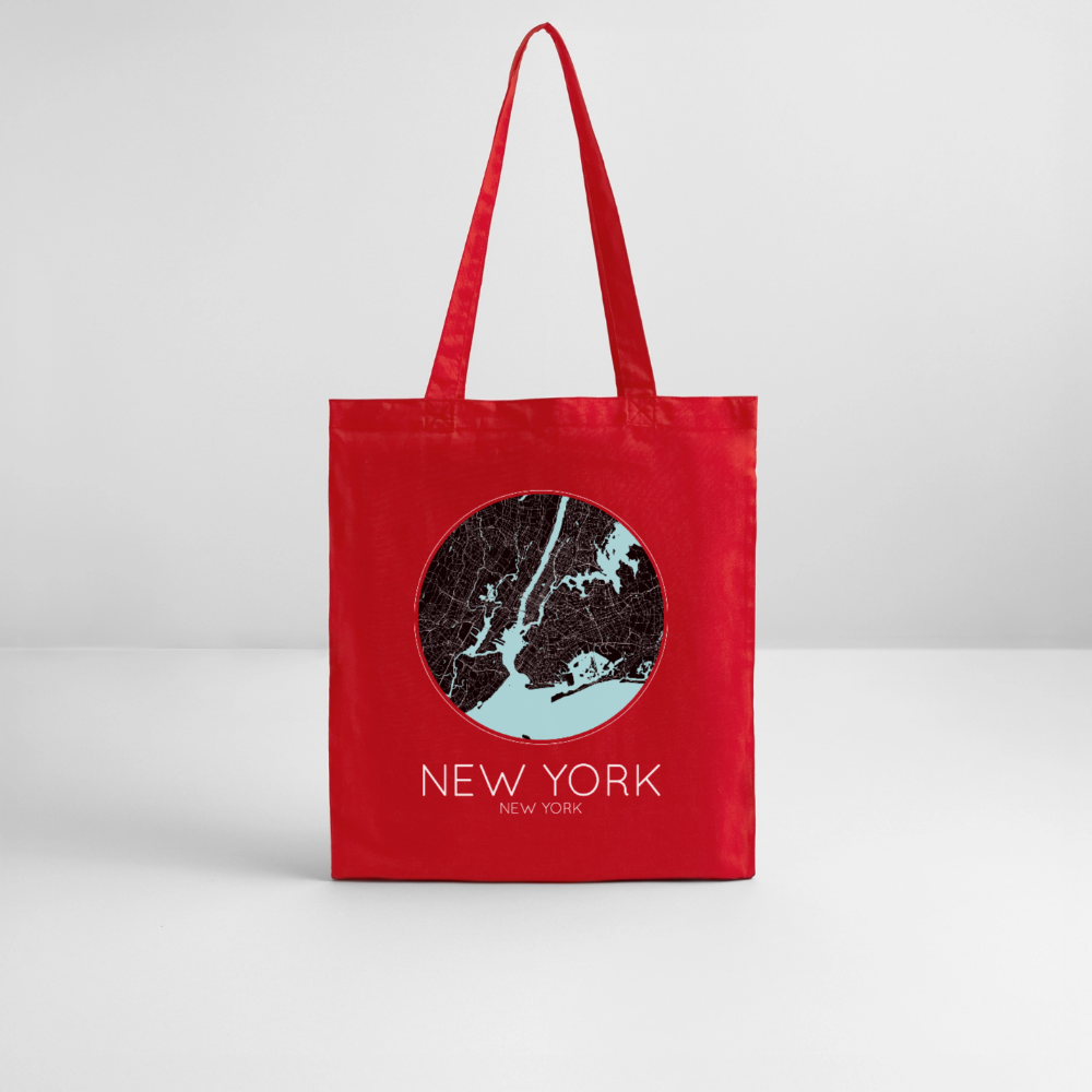 Tote Bag New York Bio – Plan de New York - rouge