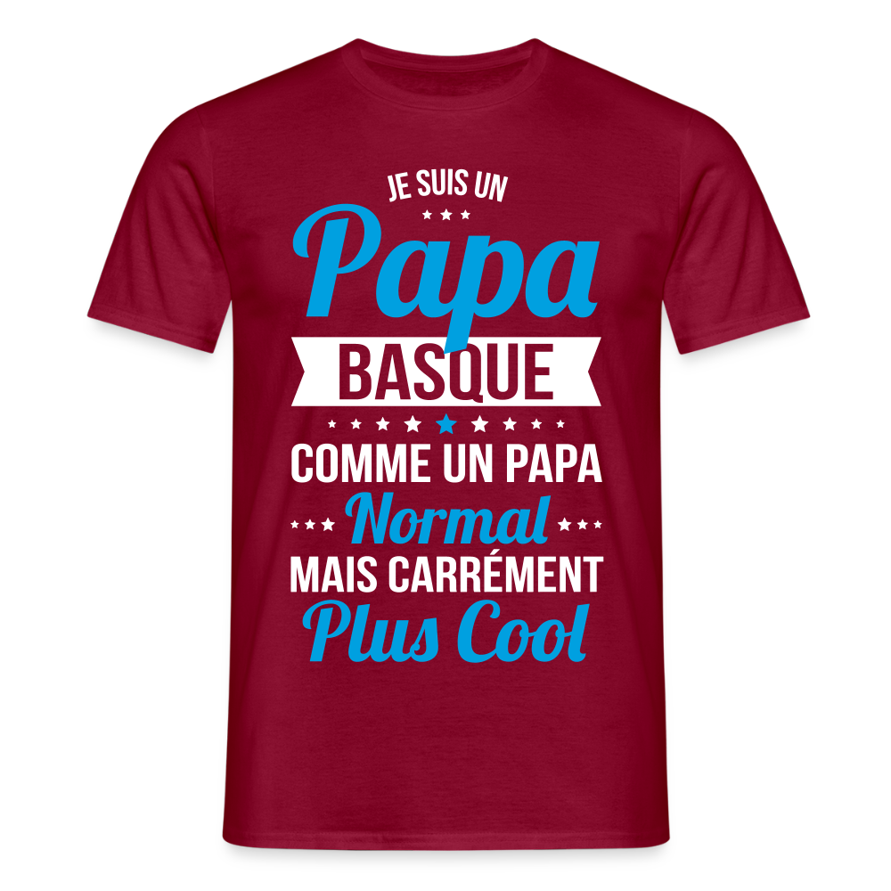 T-shirt Homme - Papa Basque Plus Cool - rouge brique