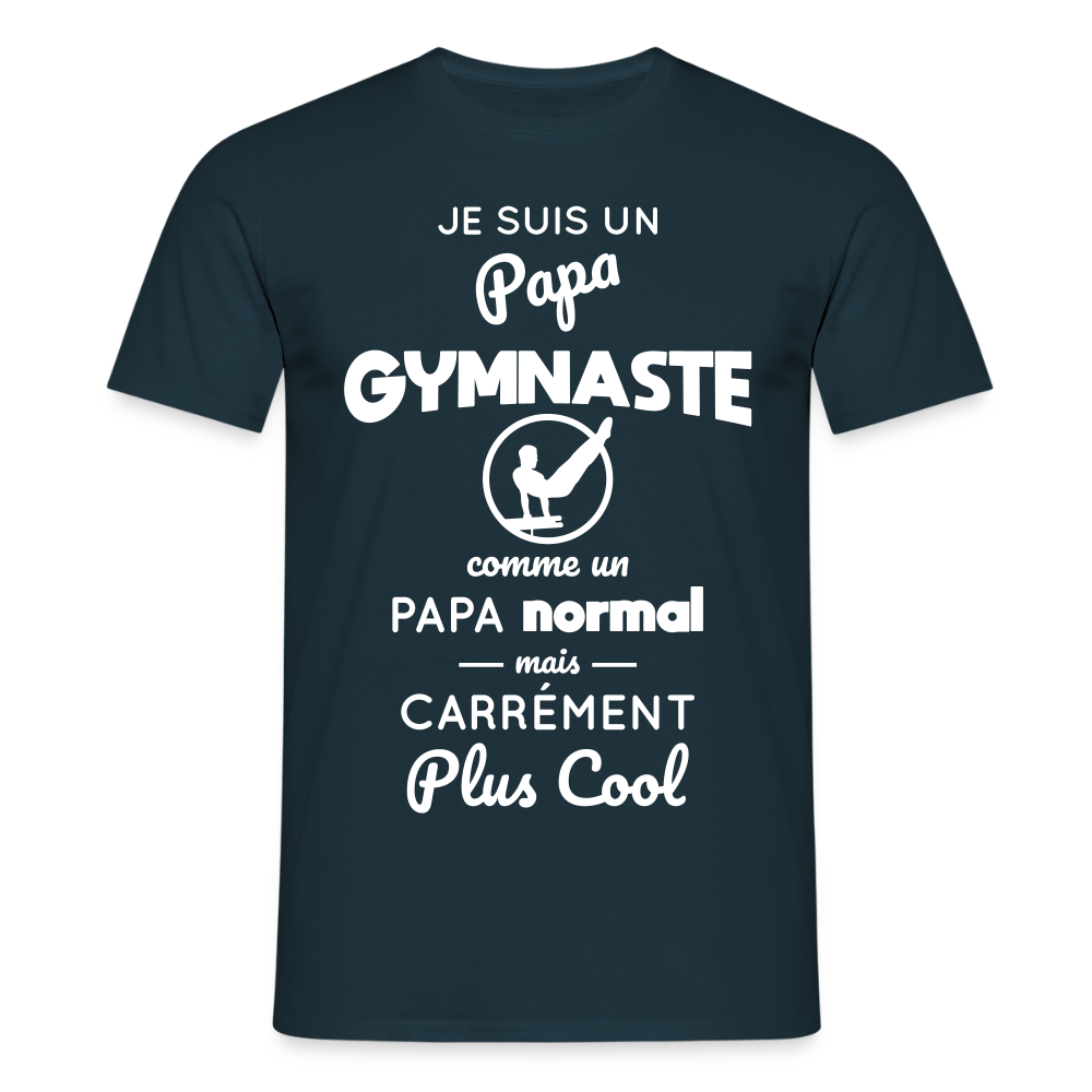 T-shirt Homme - Papa gymnaste plus cool - marine