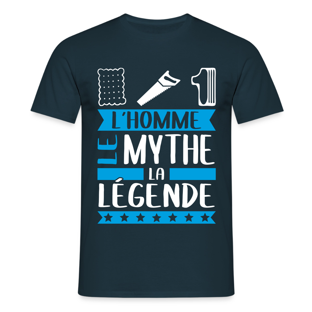 T-shirt homme Lucien rébus – L’homme, le mythe, la légende - marine
