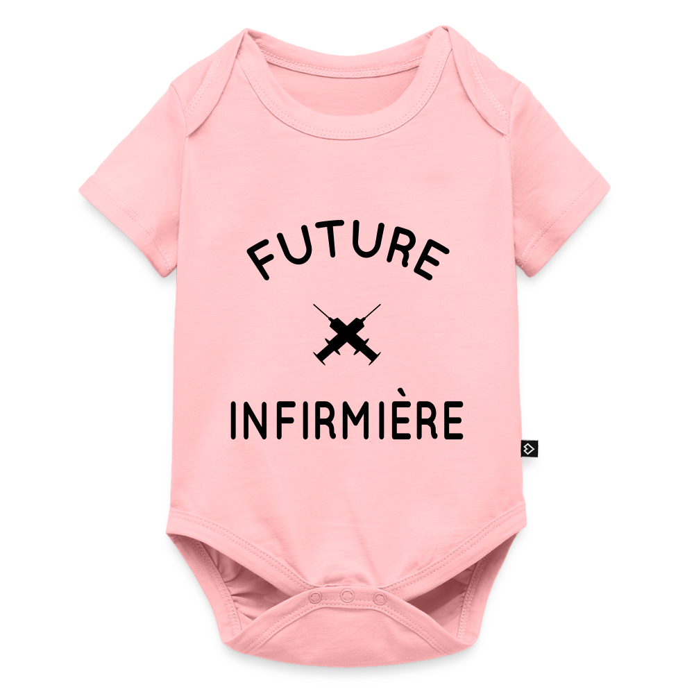 Body Bébé bio manches courtes - Future infirmière - rose
