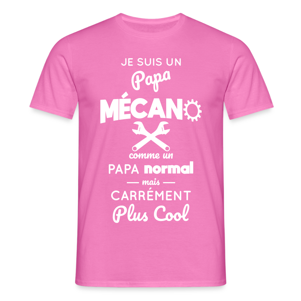T-shirt Homme - Papa mécano plus cool - rose