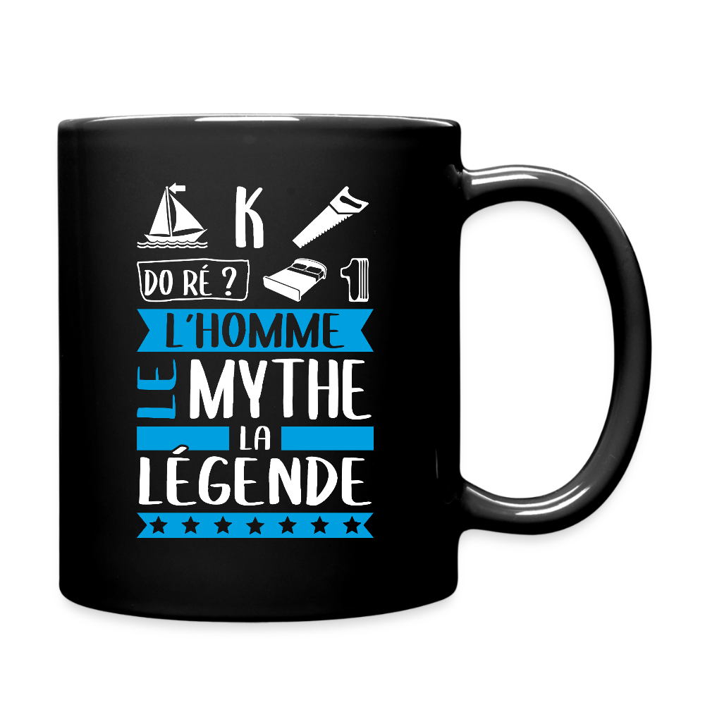 Mug uni Maximilien rébus – L’homme, le mythe, la légende - noir