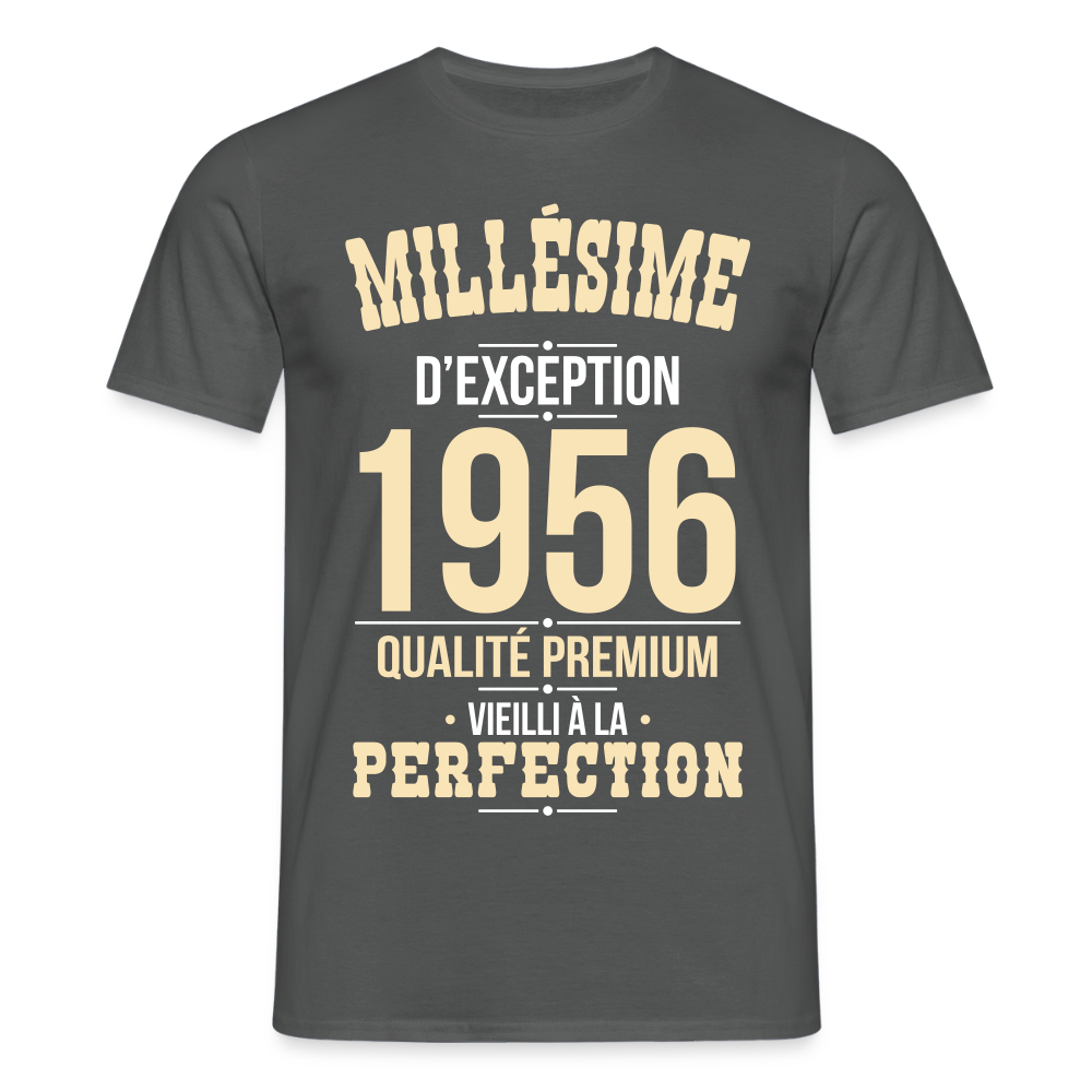 T-shirt Homme 70 Ans 1956 – Millésime d’Exception 1956 - charbon