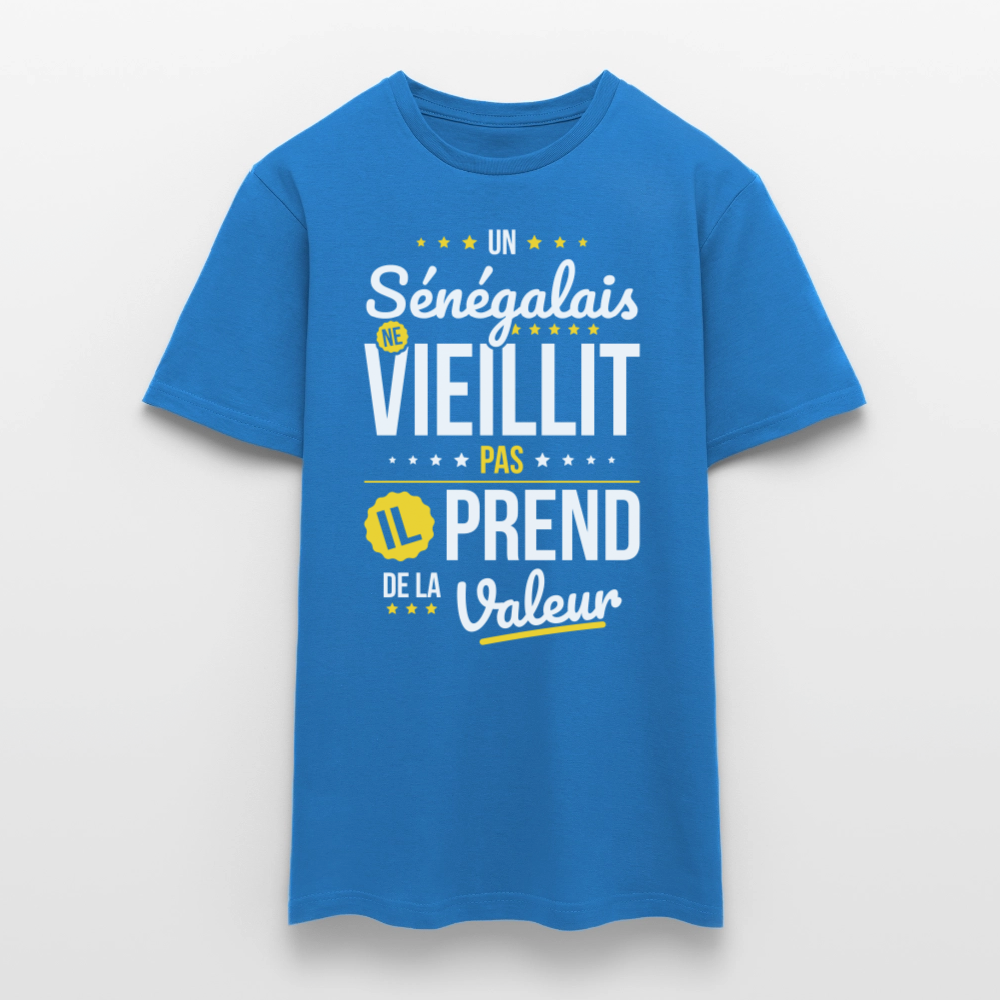 T-shirt Homme - Un Sénégalais ne vieillit pas - bleu royal