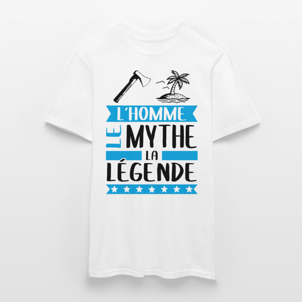 T-shirt homme coloris clair Achille rébus – Mythe et légende - blanc