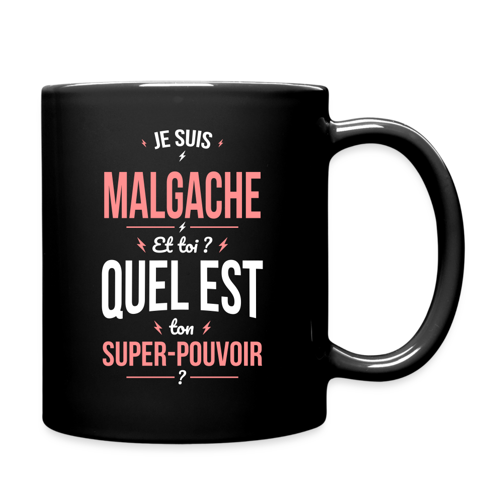 Mug uni - Je suis Malgache - Super-pouvoir - noir
