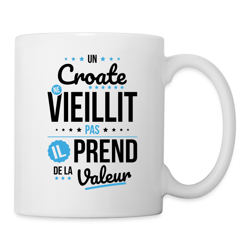Mug blanc - Un Croate ne vieillit pas - blanc