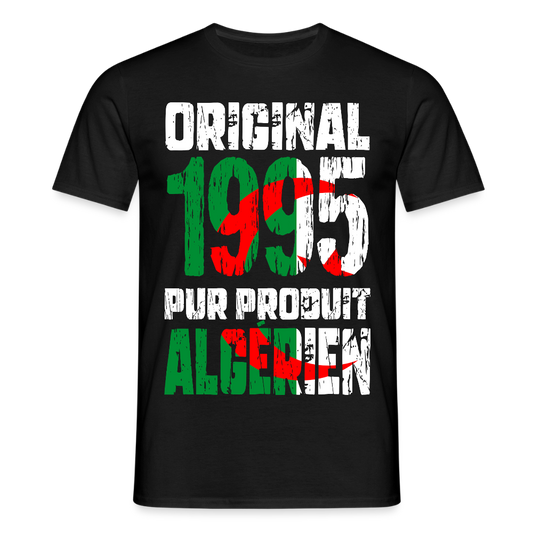 T-shirt Homme - Anniversaire 30 Ans - Original 1995 - Pur produit Algérien - noir