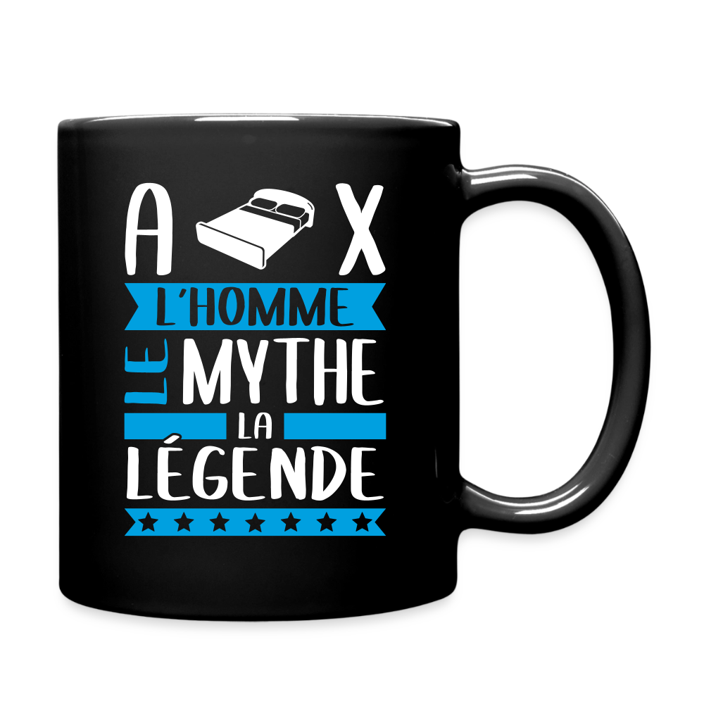 Mug uni Alix rébus – L’homme, le mythe, la légende - noir