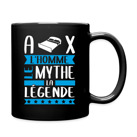 Mug uni Alix rébus – L’homme, le mythe, la légende - noir