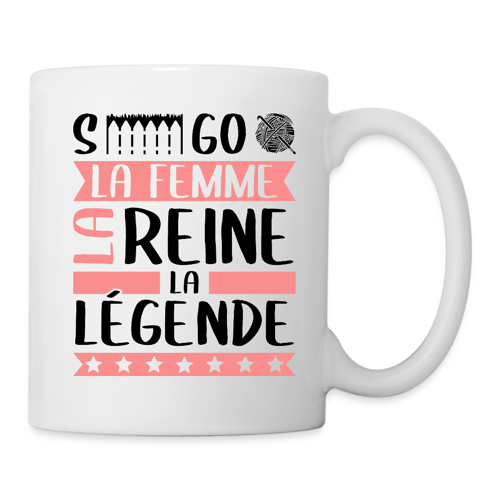 Mug blanc Ségolène rébus – La femme, la reine, la légende - blanc