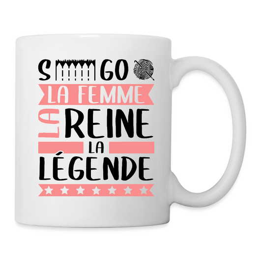Mug blanc Ségolène rébus – La femme, la reine, la légende - blanc