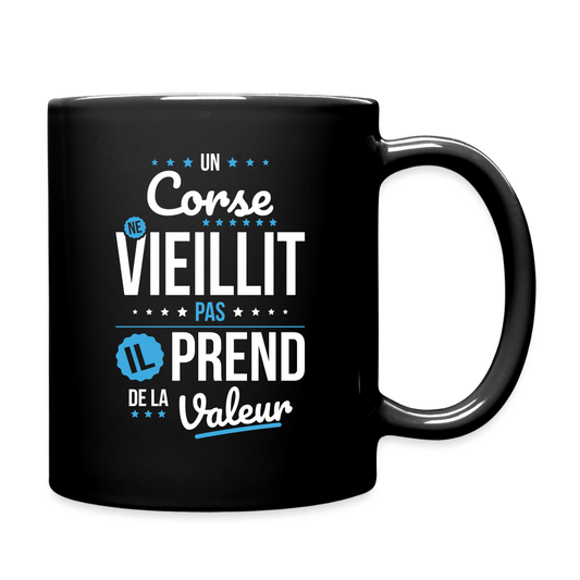 Mug uni - Un Corse ne vieillit pas - noir