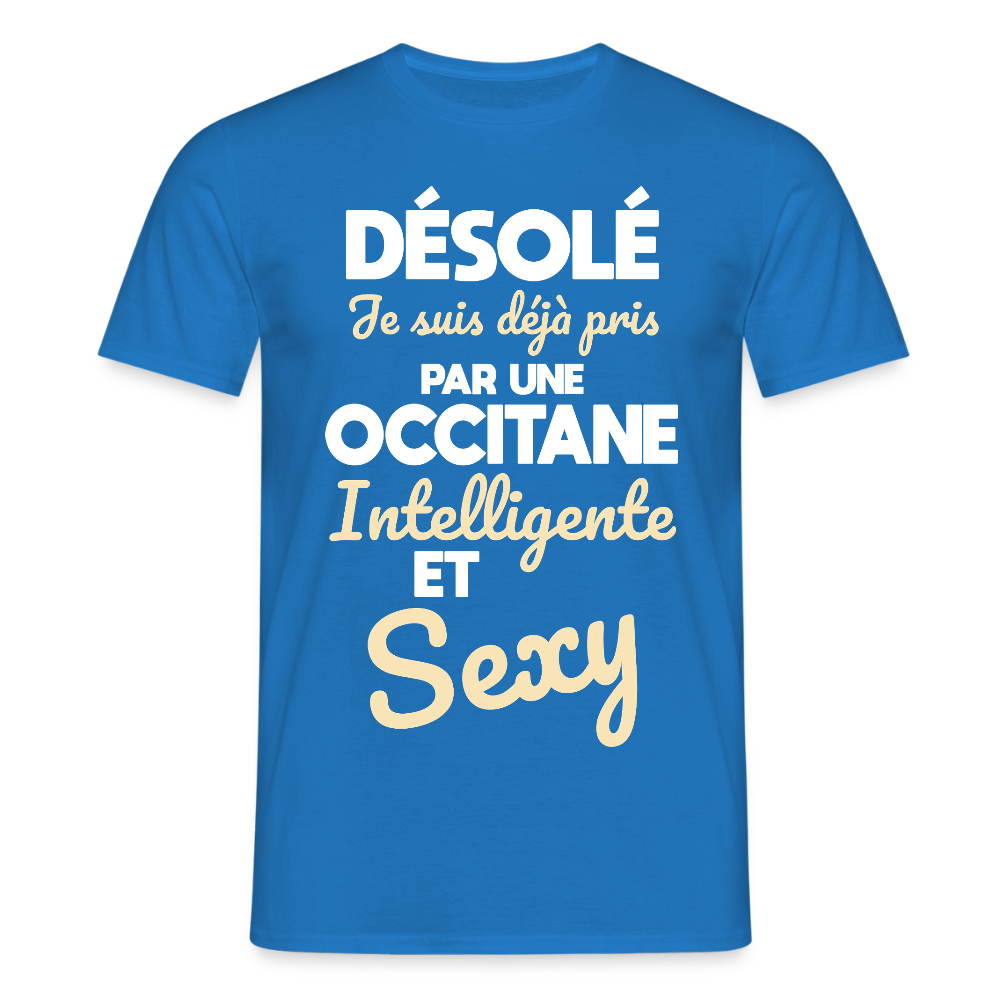 T-shirt Homme -  Je suis déjà pris par une Occitane intelligente et sexy - bleu royal