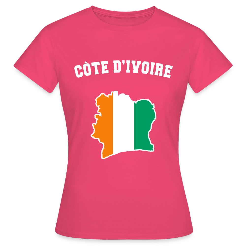 T-shirt Femme - Côte d'Ivoire - rose azalée