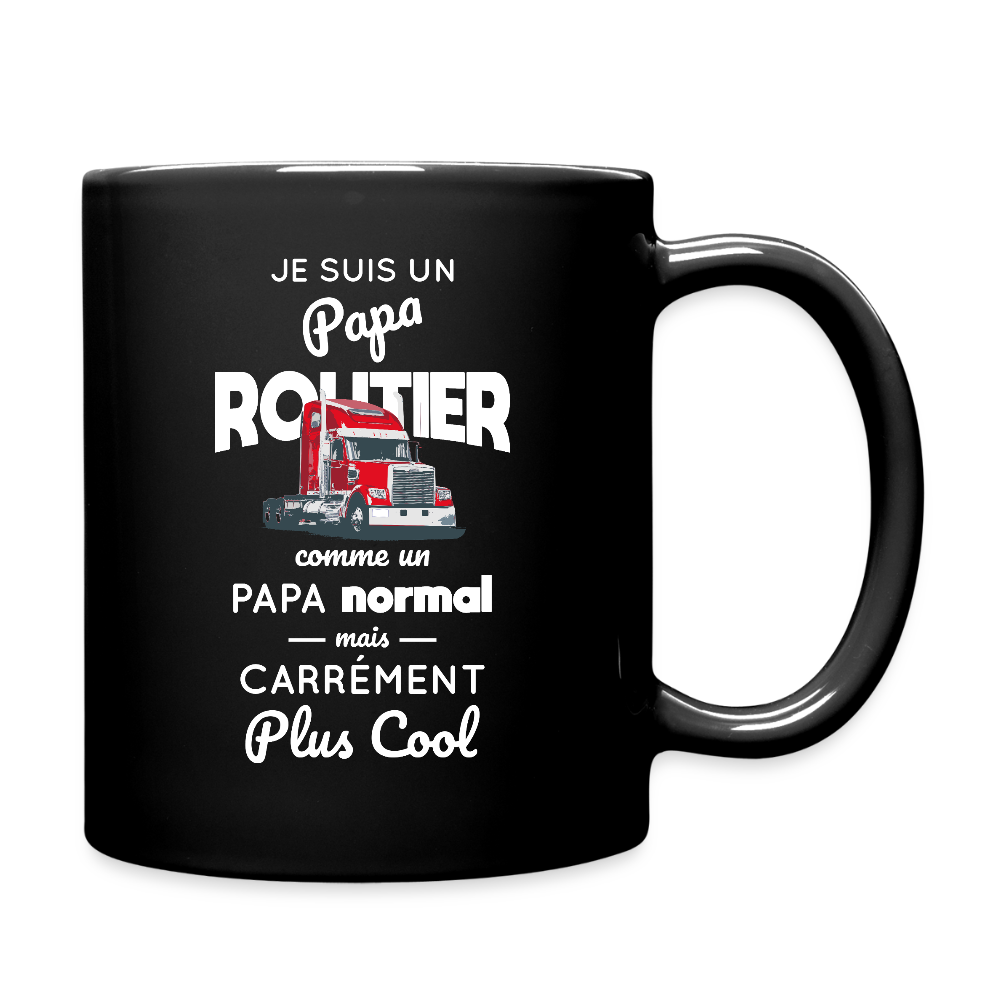 Mug uni - Papa routier plus cool - noir