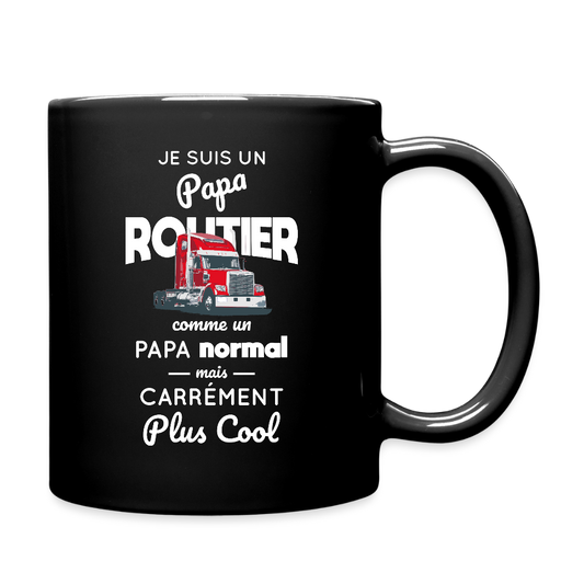 Mug uni - Papa routier plus cool - noir