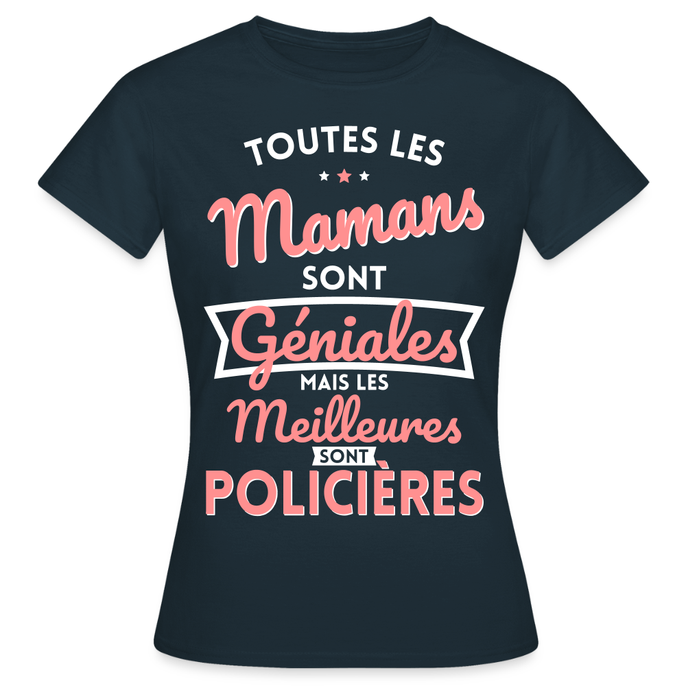 T-shirt Femme - Mamans géniales - Les meilleures sont policières - marine