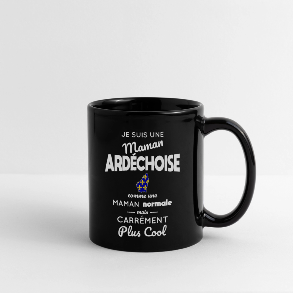 Mug uni - Maman Ardéchoise plus cool - noir
