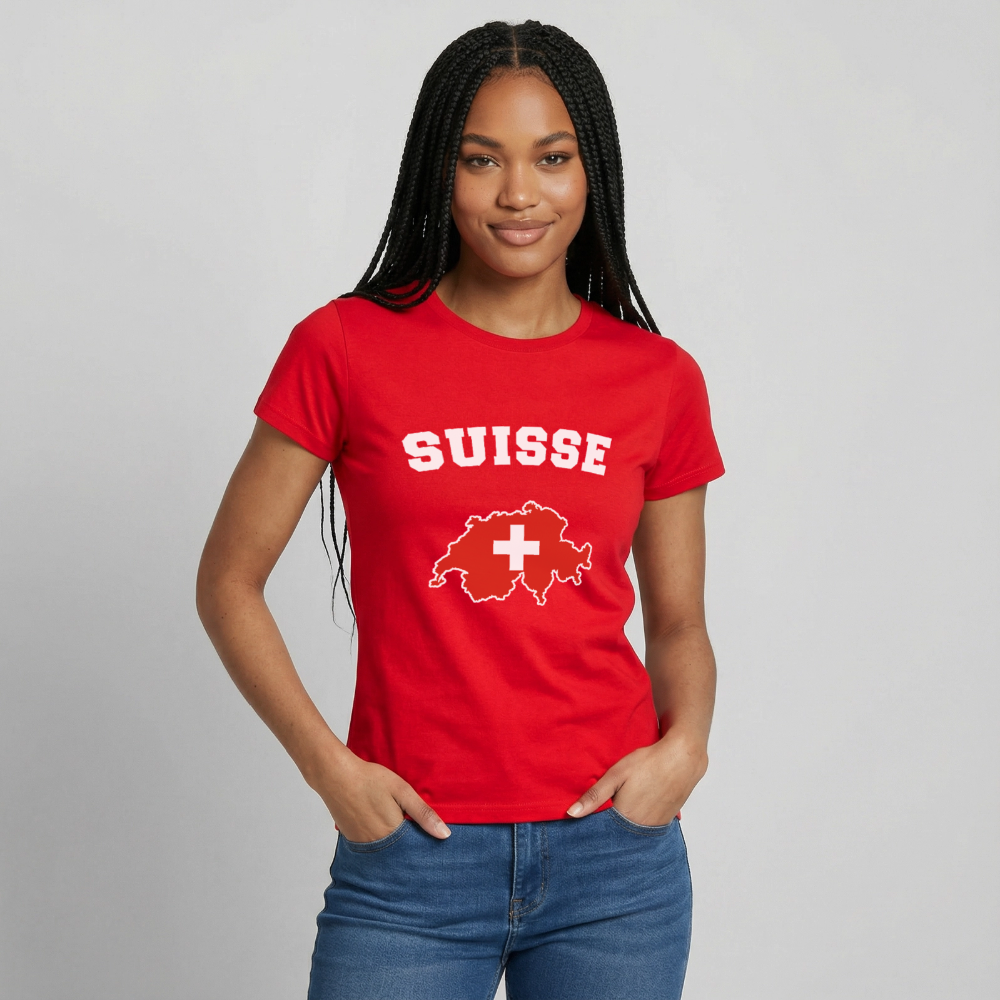 T-shirt Femme - Suisse - rouge