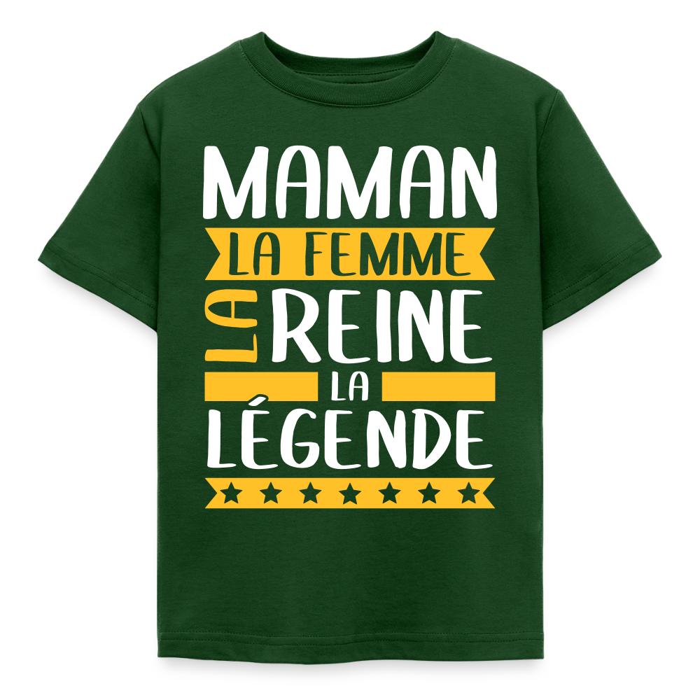 T-shirt enfant - Maman, la femme, la reine, la légende - vert forêt