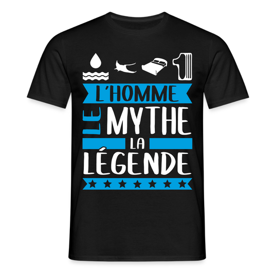 T-shirt homme Aurélien rébus – L’homme, le mythe, la légende - noir
